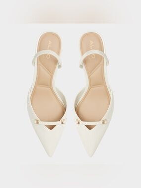Aldo bridal Ivory kitten heel shoes size 9